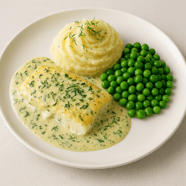 Dragonfisk, potatismos, ärtor
