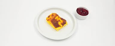 Saffranspannkaka, bärkompott med glögg