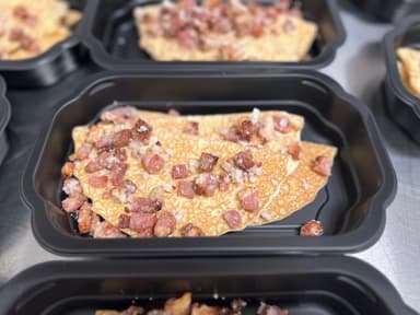 Pannekaker Bacon Blåbær