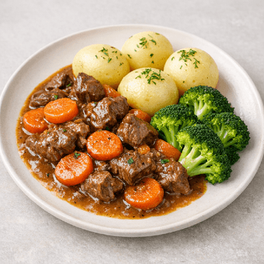 Slottsgryta, potatis, broccoli