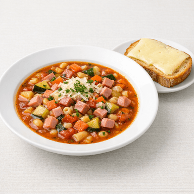 Minestronesoppa, bröd
