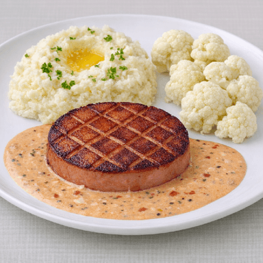 Korv tournedos, potatismos, blomkål