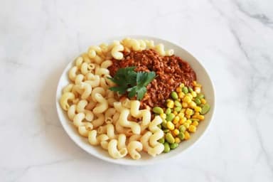 Specialkost Vegan - Pasta Bolognese med grönsakmix