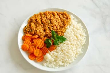 Specialkost Jodfri - Indisk gryta med ris och morot*