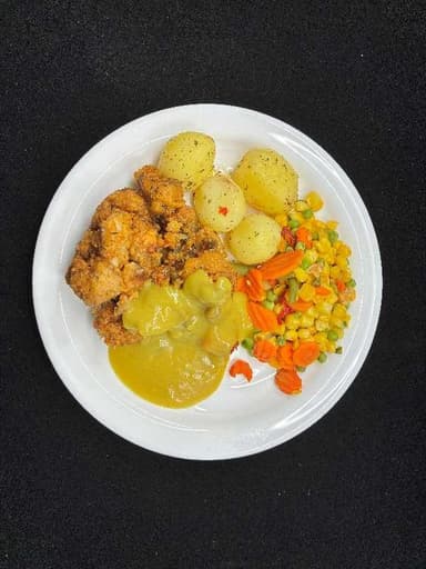 Bakað blómkálssalat með kartöflum og brokkáli. Engifer og gulrótarsúpa