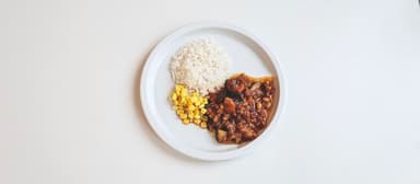 Chili sin carne, jasminris, rostad majs. Aprikossmoothie