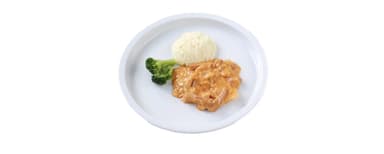 Korv Stroganoff, potatismos, broccoli. Mangosmoothie