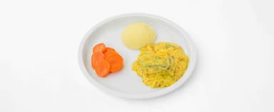 Fiskgryta med morot och purjolök, potatismos, morötter, Jordgubbssmoothie