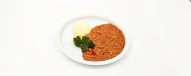 Färsgryta Cajun, potatismos, broccoli. Morotskaka