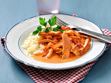 Korv Stroganoff med ris