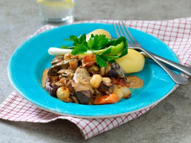 Kycklingleverpanna med potatismos